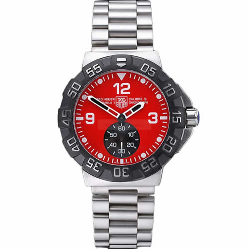 Tag Heuer Formula One Grande Date Red Dial Stainless Steel Bracelet 622286